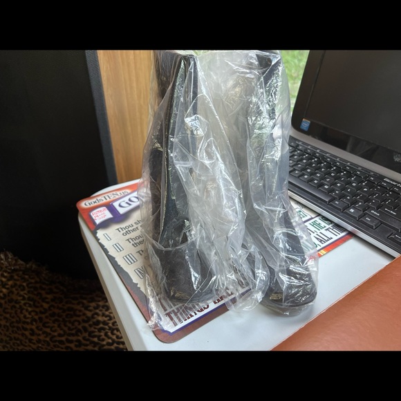 Size6 1/2 canvas logo midi calf coach boots - Picture 14 of 17